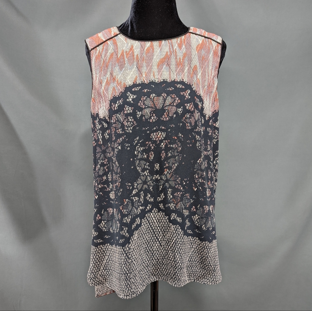 Daniel Rainn Sleeveless Blouse with Zippered Back, Small